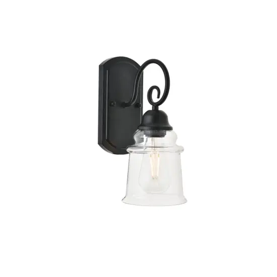 spire 1 light Black Wall Sconce {1}