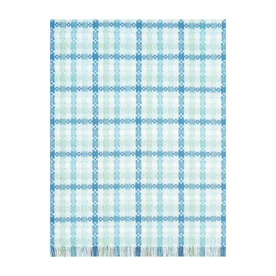 Serene Plaid Woven Cotton Kitchen Towel Patriotic Dishtowel Decoration {1}