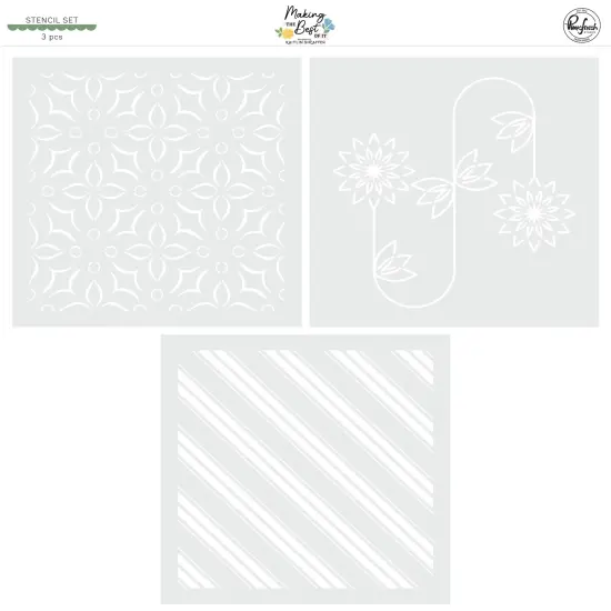 Pinkfresh Studio Stencils 6"X6"-Making The Best Of It {1}