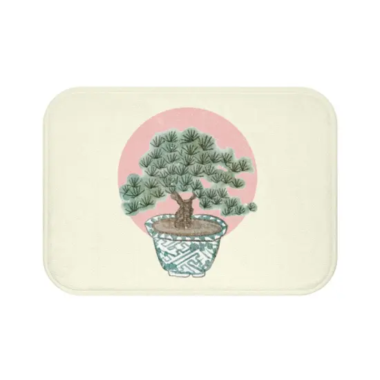 Bonsai Tree Bath Mat Pink {6}