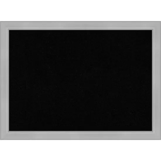 Vista Brushed Nickel Narrow Framed Corkboard, Black Cork {1}