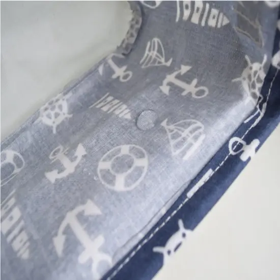 3 Pieces Nautical Fabric Storage Baskets Bins Cloth Collapsible Organizers Box Beach Anchor Nursery Toys Basket Shelves & Desks {6}