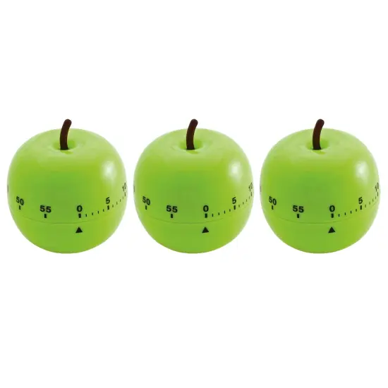 Apple-Shaped Timer, Green, Pack of 3 {1}