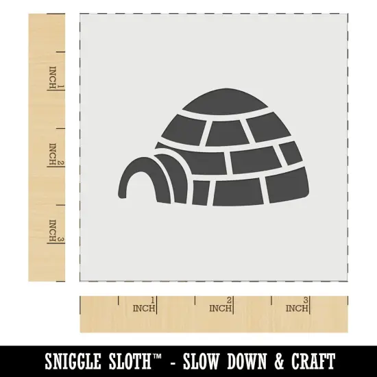 Igloo Ice House Wall Cookie DIY Craft Reusable Stencil {6}