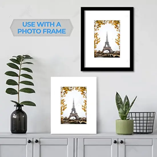 8x10 White Picture Mats with White Core Bevel Cut for 5x7 Pictures (Pack of 10 Mats) {2}