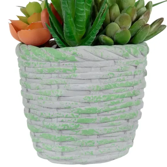 Northlight Potted Artificial Mixed Succelents Decoration - 8.5" - Green {7}