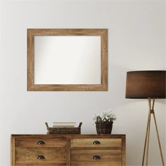 Owl Brown Non-Beveled Custom Framed Bathroom Vanity Wall Mirror {1}