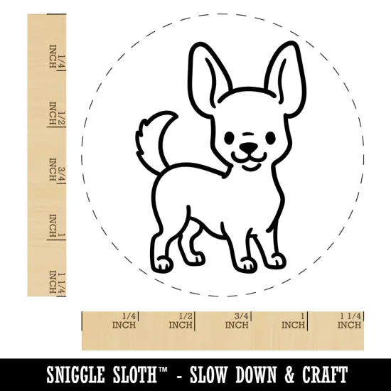 Chihuahua Standing Dog Rubber Stamp for Stamping Crafting Planners {1}