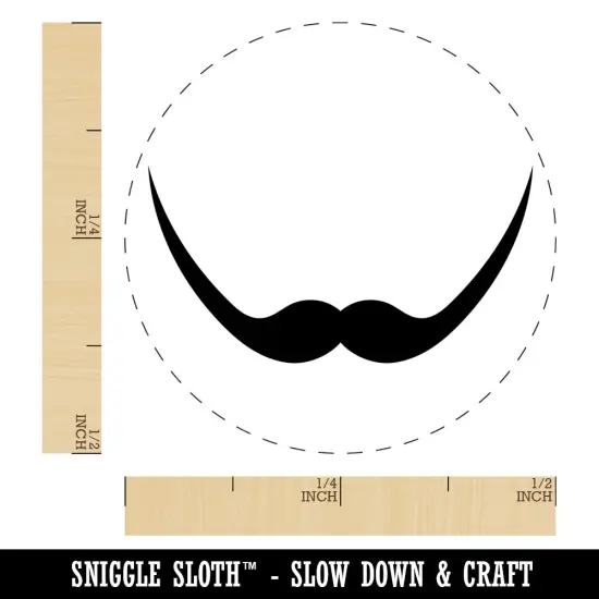 Dali Mustache Moustache Silhouette Self-Inking Rubber Stamp for Stamping Crafting Planners Green {1}