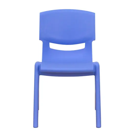 Emma and Oliver 4 Pack Plastic Stack School Chair with 12" Seat Height - Kids Chair {5}