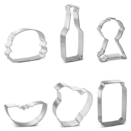 CookieCutter.com Summer Picnic BBQ Grill Cookie Cutter 6 Pc Set HS0466 - USA Made {4}