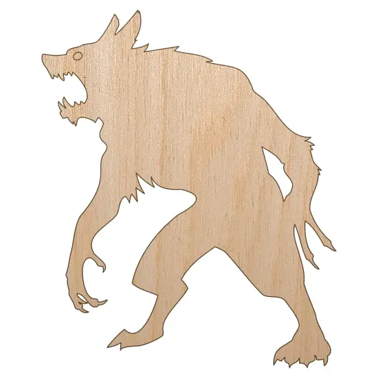 Ferocious Werewolf Monster Halloween Unfinished Wood Shape Piece Cutout for DIY Craft Projects {2}