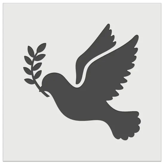 Dove Carrying Olive Branch Peace Silhouette Wall Cookie DIY Craft Reusable Stencil {2}