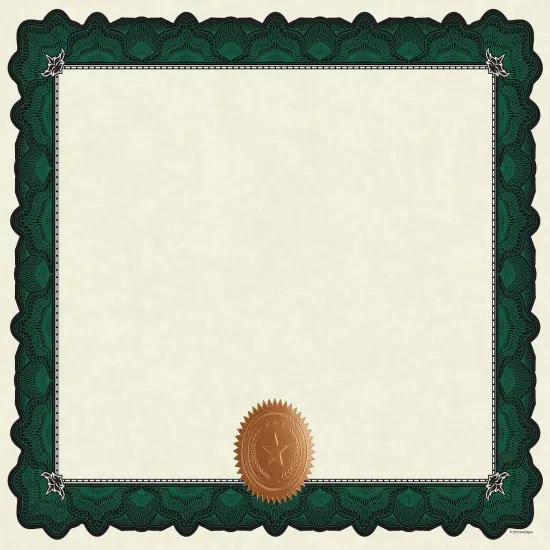 Great Papers! Cambridge Certificates with Copper Seal, Green Border, 8.5" x 11", Printer Compatible, 10 Count {1}