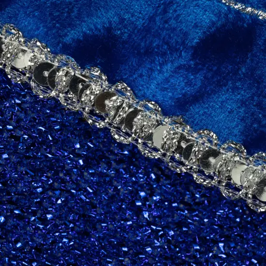 Northlight 17" Blue and Silver Embroidered "Diva" Christmas Stocking with Cuff {7}