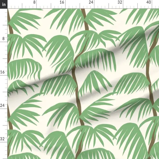 Various Fabrics by the Yard or Fat Quarter Abstract Palms Tropical Stripe Nature Minimalist Summer Vibes Large Scale Custom Printed Fabric by Spoonflower {1}