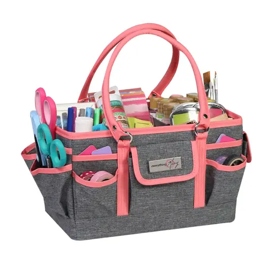 Deluxe Store & Tote Craft Organizer, Coral Heather {1}