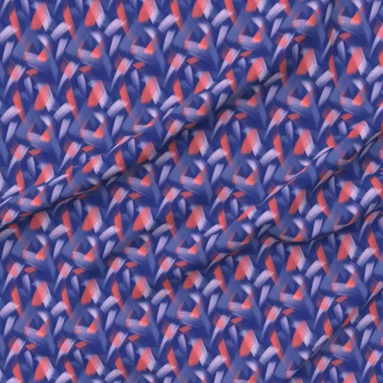 Various Fabrics by the Yard or Fat Quarter Abstract Brushstrokes Retro Purple Coral Hatched Overlap Custom Printed Fabric by Spoonflower {6}