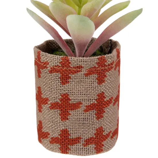Northlight Artificial Pastel Succulent in Burlap Bag - 4.75" Multi {6}