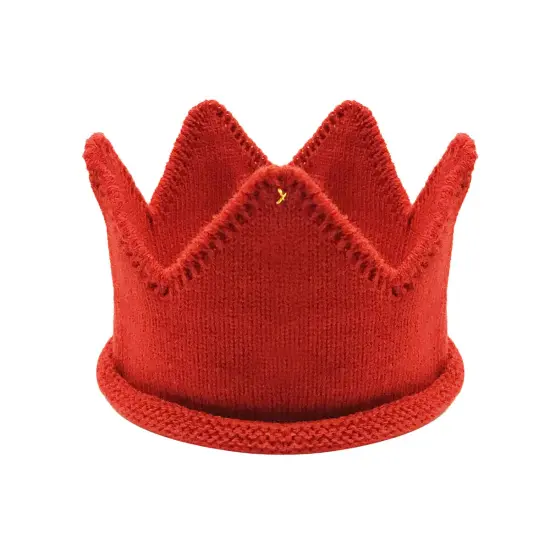 Wrapables Baby Boy & Girl Birthday Party Knitted Crown Headband Beanie Cap Hat Red {1}