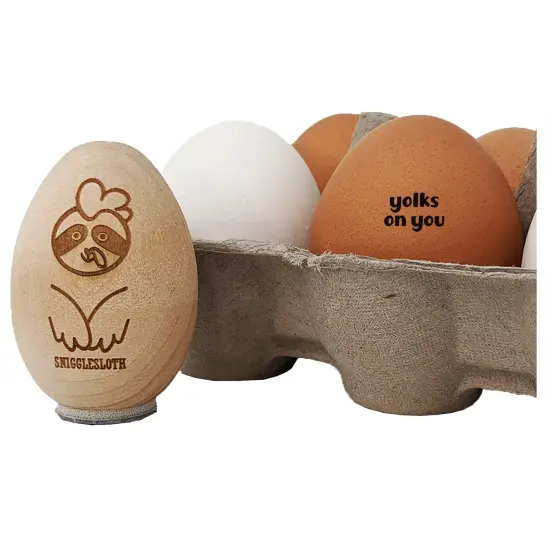 Yolks Jokes on You Chicken Egg Rubber Stamp {7}