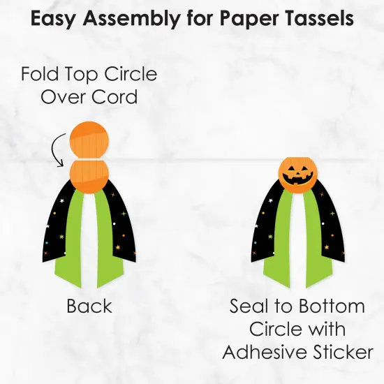 Big Dot of Happiness Jack-O'-Lantern Halloween - DIY Kids Halloween Party Pennant Garland Decoration - Triangle Banner - 30 Pieces {7}