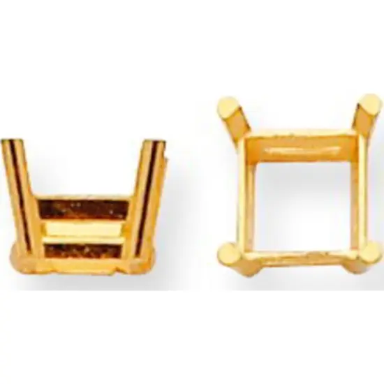 14K Gold 4 Prong Princess Setting 5.5mm {1}