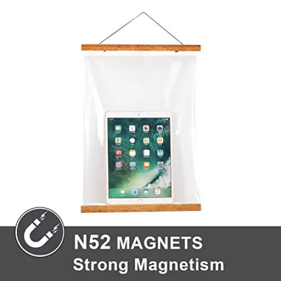 Magnetic Poster Hanger Frame, Teak Magnet Poster Frame for Kids Paintings, Photos, Maps, Scrolls, Picture, Canvas Works and Art Prints {6}