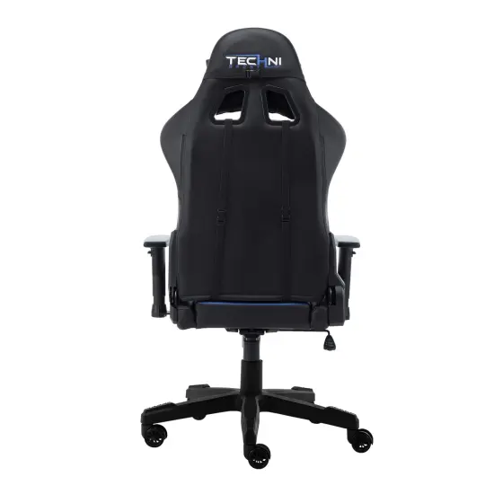 Techni Office Solutions 53" Vibrant Blue and Black Unique Techni Sports TS-92 Comfortable Gaming Chair {4}