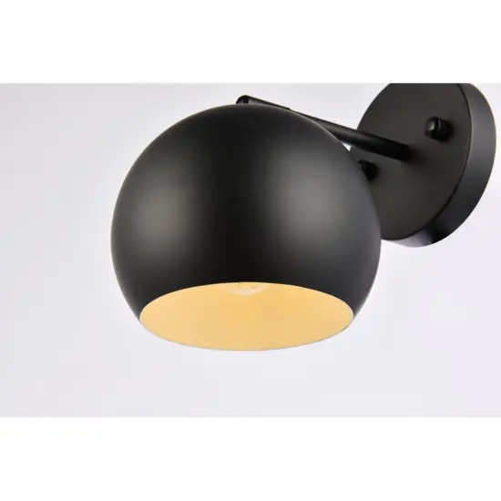 Othello 1 light black wall sconce {4}