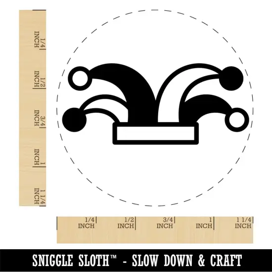 Jester Joker Hat Tarot Card Rubber Stamp for Stamping Crafting Planners {1}