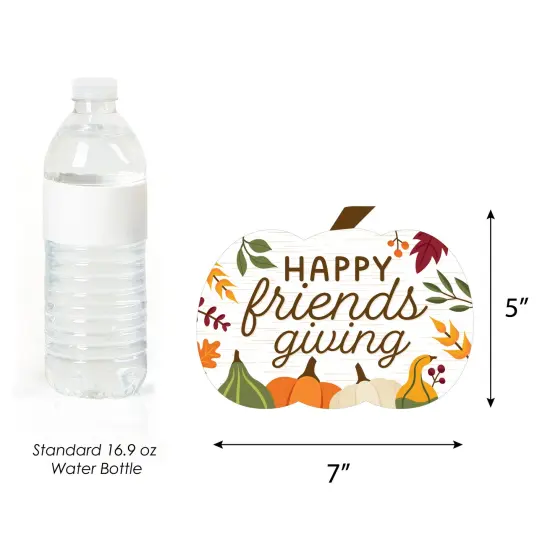 Big Dot of Happiness Fall Friends Thanksgiving - Pumpkin Decorations DIY Friendsgiving Party Essentials - Set of 20 {6}