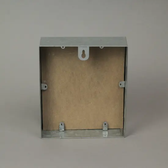 Set of 3 Metal Framed Wooden Shadow Box Home and Family Plaques 7 X 6 Inches {4}