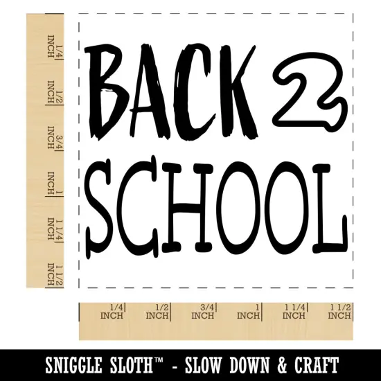 Back to School Fun Text Self-Inking Rubber Stamp Ink Stamper Black {1}