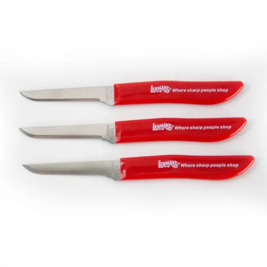 Lehman's Paring Knife Set, Sharp Flexible Stainless Steel Peeling Coring Knives, 2.5 inch Blades, Pack of 3 {1}