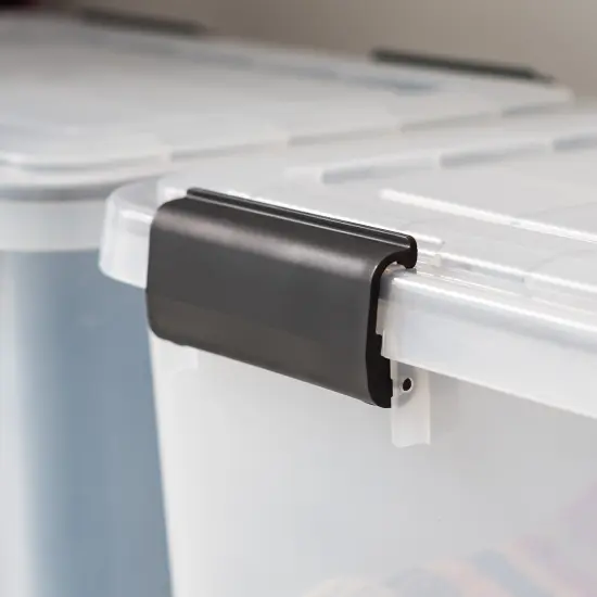 IRIS USA 6.5/19/36qt WEATHERPRO Airtight Plastic Storage Bins with Lids and Seal and Secure Latching Buckles {5}