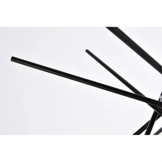 Armin 6 lights pendant in black with brass {6}