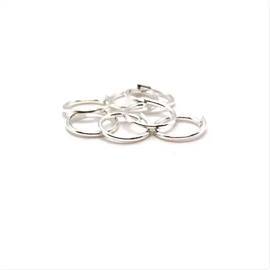 100, 500 or 1,000 Pieces: 7 mm Bright Silver Jump Rings, 21g {1}