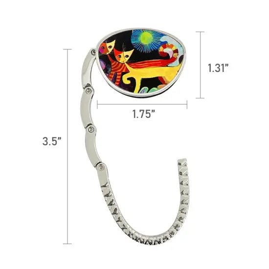 Wrapables Stylish Purse Hook Hanger, Foldable Handbag Table Hanger, Cats Playing {6}
