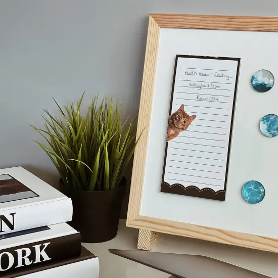 Wrapables Magnetic Notepads for Refrigerator, To-Do lists, Grocery Shopping, Memo, Reminders (Set of 3) Cats {6}