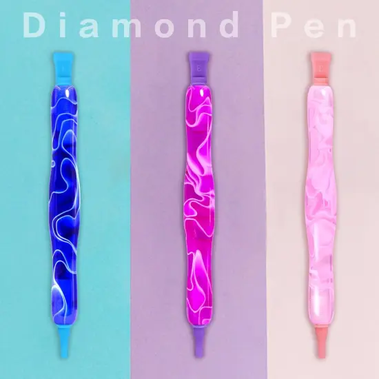 5D Diamond Painting Drill Pen, Rhinestone Gem Picker Tool Kit for Adults & Nail Art Bright blue&pink&pur {5}