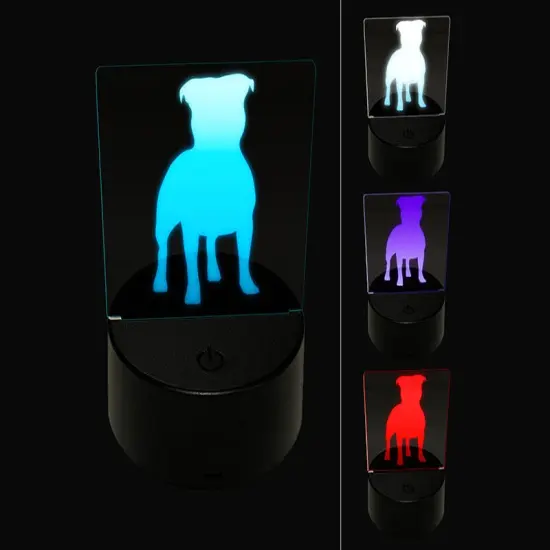 Staffordshire Bull Terrier Dog Solid 3D Illusion LED Night Light Sign Nightstand Desk Lamp {1}