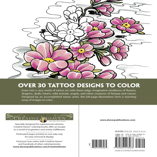 Creative Haven: Modern Tattoo Designs Coloring Book-Softcover {2}