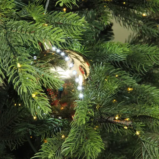 Northlight LED Lighted Cascading Sphere Christmas Ball Ornament - 5" - Copper Brown Gold {3}