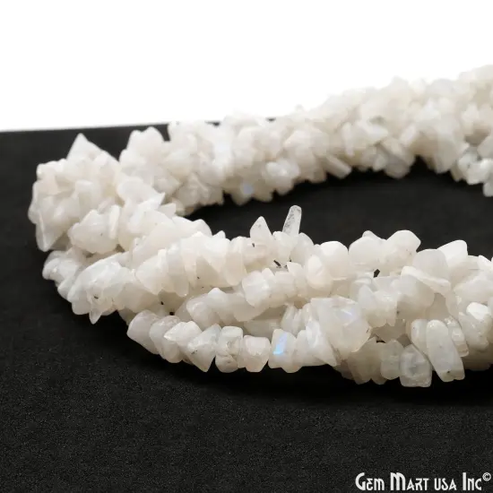 Rainbow Moonstone Chip Beads, 34 Inch, Natural Chip Strands, Drilled Strung Nugget Beads, 7-10mm, Polished, GemMartUSA (CHRM-70004) {1}