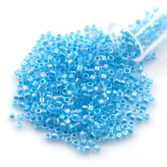 Miyuki Delica Seed Bead 11/0 Transparent Cyan AB {1}