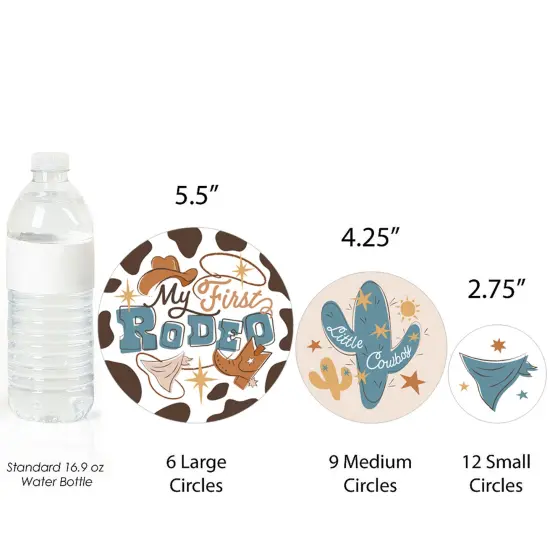 Big Dot of Happiness My First Rodeo - Little Cowboy 1st Birthday Party Giant Circle Confetti - Party Decorations - Large Confetti 27 Count {4}