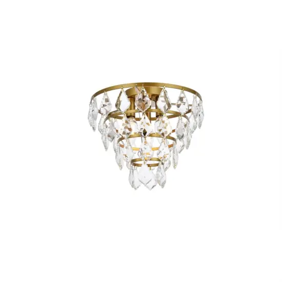 Ella 12 inch flush mount in brass {3}