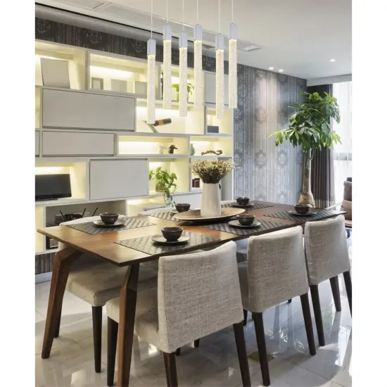 Weston 6 lights pendant in chrome {2}