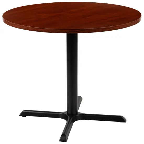 Emma and Oliver 36" Round Multi-Purpose Conference Table - Meeting Table for Office Cherry {1}
